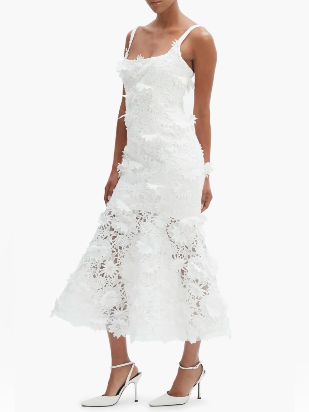 Bardot Marico Sleeveless Lace Appliqué Midi Dress